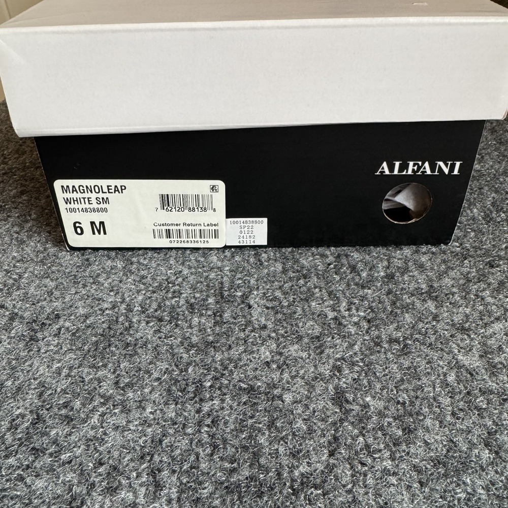 Alfani Magnoleap Mule Heels Sz 6 M Modern Ball Block Heel White with Box - Picture 8 of 9
